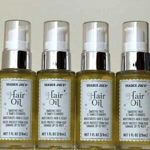 4 X Trader Joe's Hair Oil Smooths Frizz Protect From Heat Moisturizes Hair 1 OZ